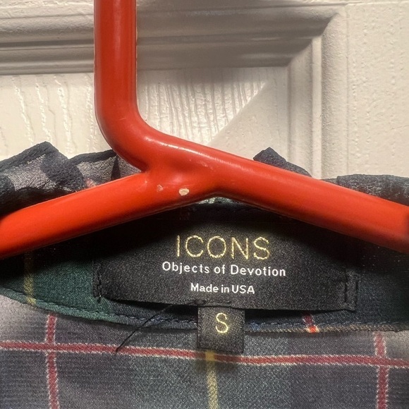 ICONS Objects of Devotion | Secretary Blouse Classic Tartan REVOLVE‎ Sz S - Picture 4 of 10